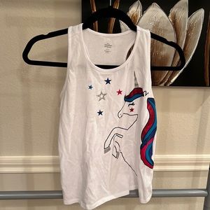 Red white and blue unicorn shirt